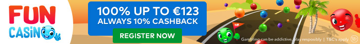 100 % til 123 € og alltid 10 % cashback