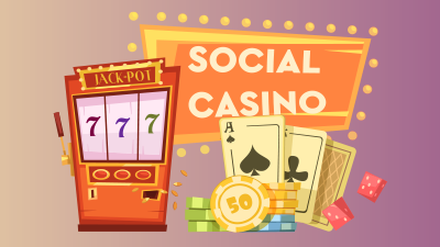 Nettkasinoer med ekte penger vs sosiale kasinospill logotype