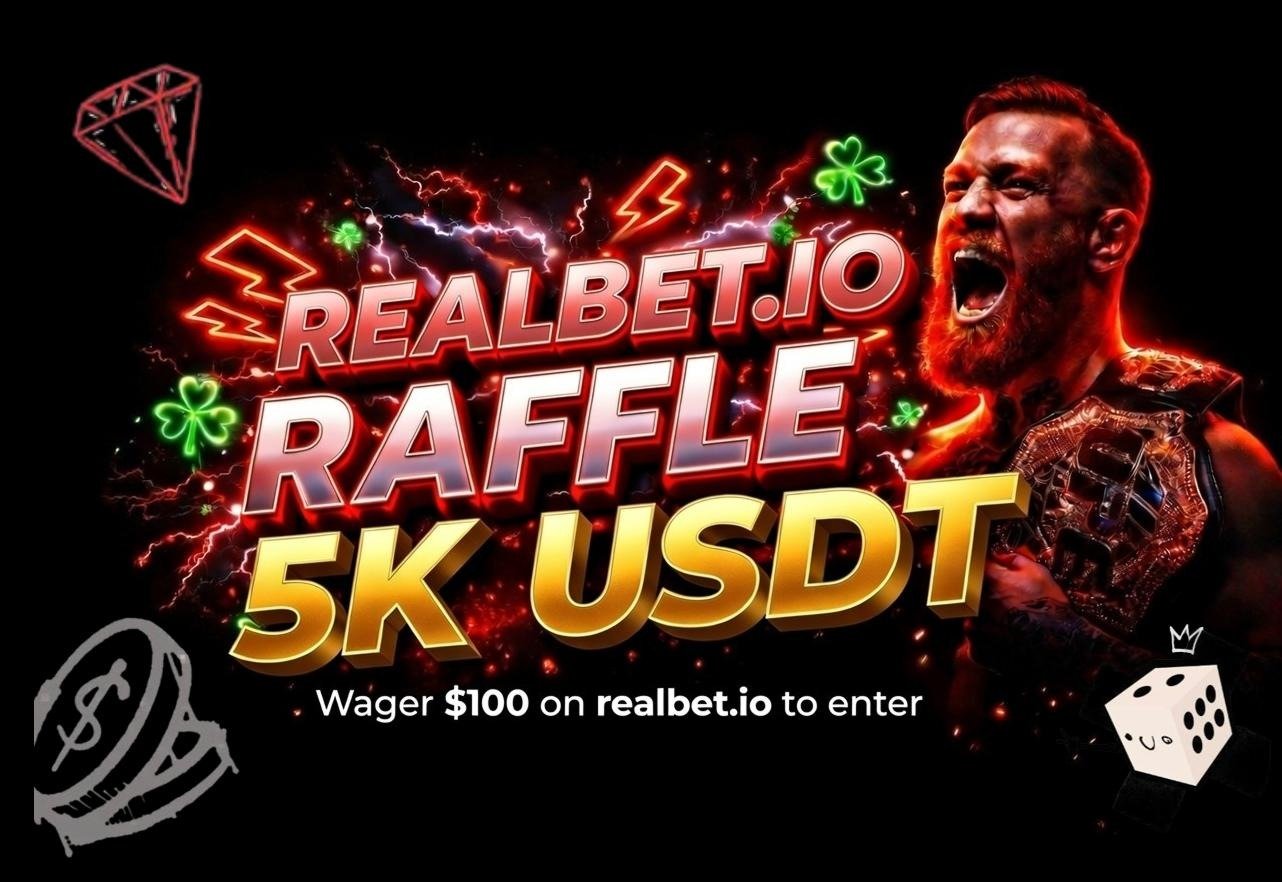Connor McGregor, a famous MMA fighter, launches his own online casino, realbet.io logotype